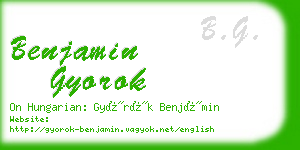 benjamin gyorok business card